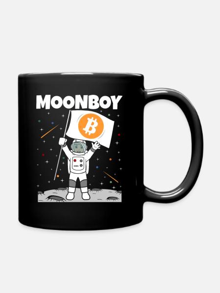 Moonboy BTC Moon Bitcoin Funny Crypto Moon - Mug uni - noir
