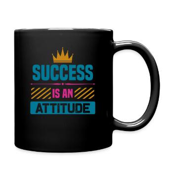 Success Is An Attitude Business Motivation - Full Colour Mug - black - Right