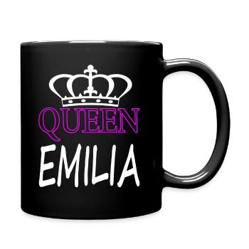 my name is Emilia Queen Emilia call me Emilia - Full Colour Mug - black - Right