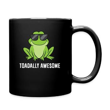 Frog Lover Gift Toadally Awesome Love Frogs - Full Colour Mug - black - Right