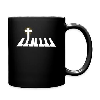 Christian Piano Music Cross Apparel - Full Colour Mug - black - Right