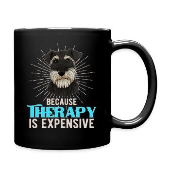 Zwergschnauzer Geschenk - Tasse einfarbig - Schwarz - Rechts