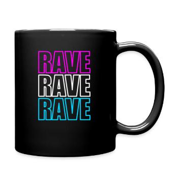 Techno Music Rave Raver - Tasse einfarbig - Schwarz - Rechts