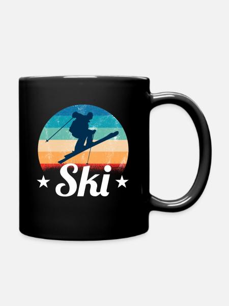Ski - Tasse einfarbig - Schwarz