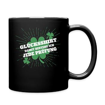 Glücksbringer Prüfung Abi Abitur Studium Schule - Tasse einfarbig - Schwarz - Rechts