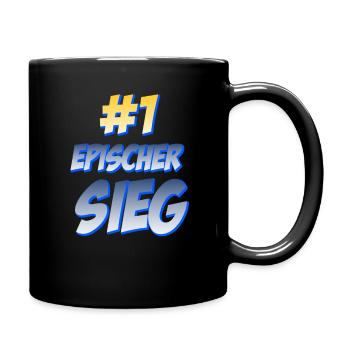 Epischer Sieg Humor Fun Spaß Kult Funny Spruch - Tasse einfarbig - Schwarz - Rechts
