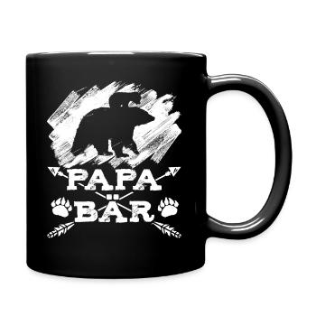 Dad Bear Father Father's Day - Full Colour Mug - black - Right