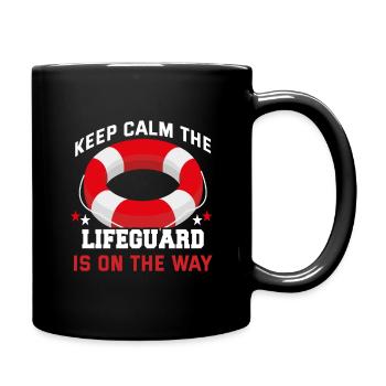 Bademeister Rettungsschwimmer Freibad Hallenbad - Tasse einfarbig - Schwarz - Rechts