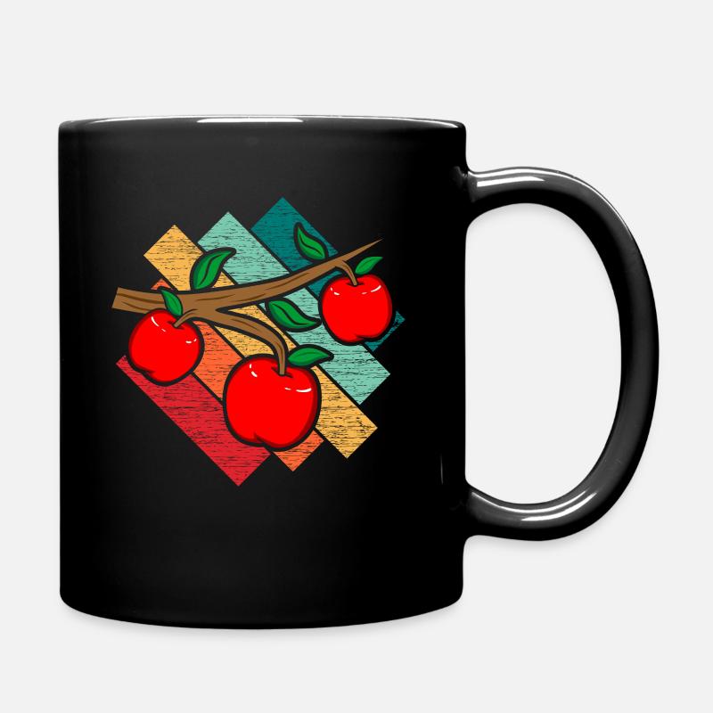 Apfel - Tasse einfarbig - Schwarz
