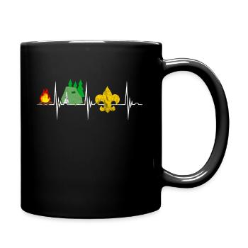 Pfadfinder Scout Camper Camping Geschenke - Tasse einfarbig - Schwarz - Rechts