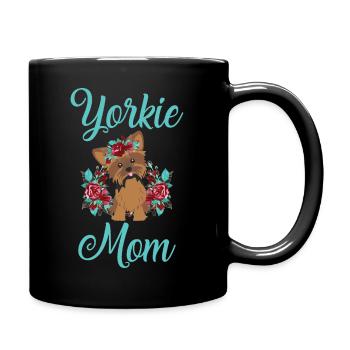 Yorkie Mom propriétaire Yorkshire Terrier caniche - Mug uni - noir - Droite