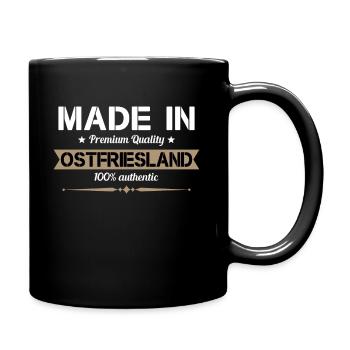 Ostfriesland nordsee nordeutschland heimat - Tasse einfarbig - Schwarz - Rechts