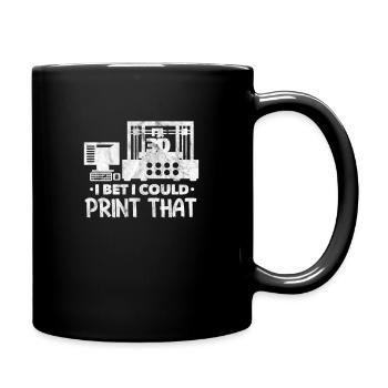 3d Drucker Filament Drucken 3d Druck Geschenk - Tasse einfarbig - Schwarz - Rechts