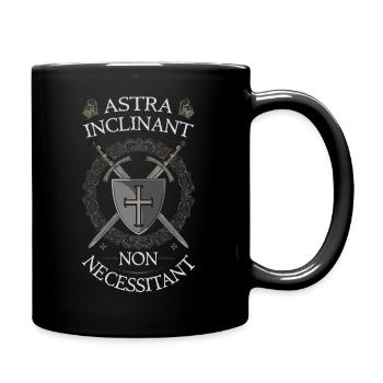 Templar Shield & Swords Astra Inclinant Non Neces - Full Colour Mug - black - Right