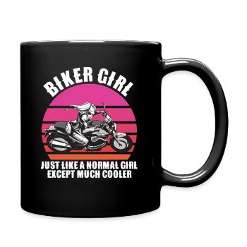 biker girl - Full Colour Mug - black - Right