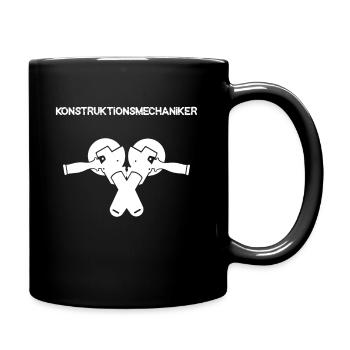 Konstruktionsmechaniker Werkzeug Flex - Tasse einfarbig - Schwarz - Rechts