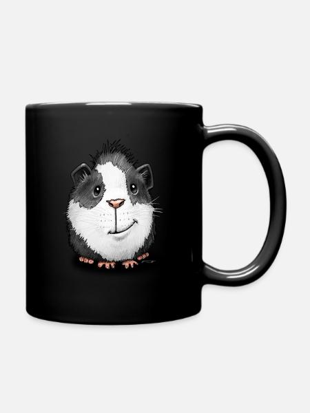 Naughty guinea pig - Full Colour Mug - black