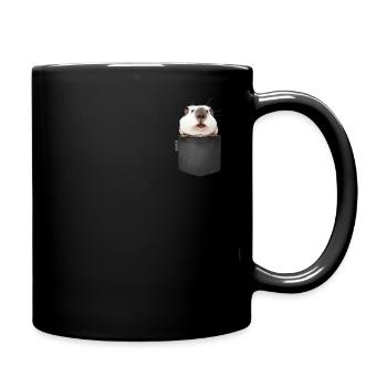 Cobaye dans la poche de la poitrine - Mug uni - noir - Droite