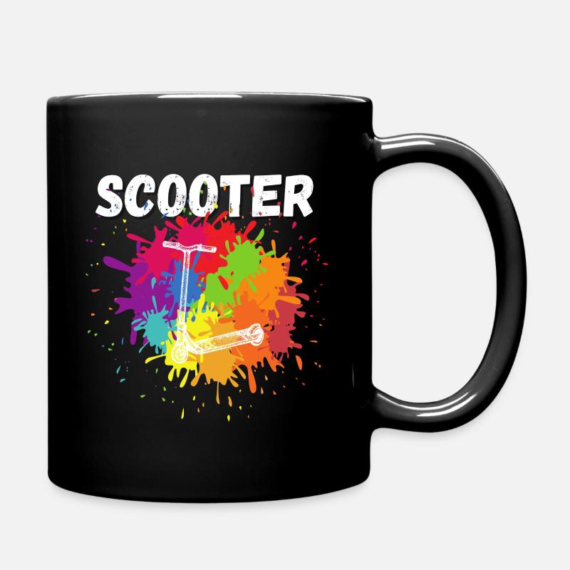 Scooter stunt scooter - Full Colour Mug - black