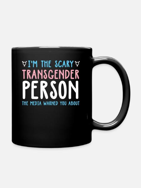 Scary transgender person media warned about - Full Colour Mug - black