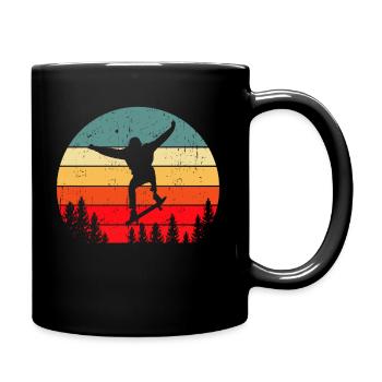 Skateboard stunt skater boy - Full Colour Mug - black - Right