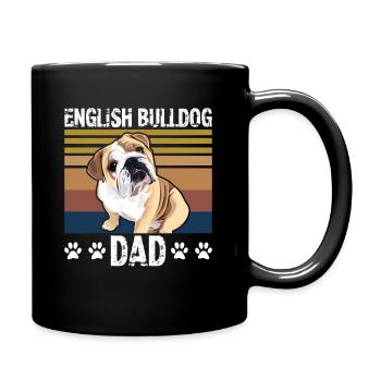 Cadeau de papa de bouledogue anglais | Bulldog anglais - Mug uni - noir - Droite