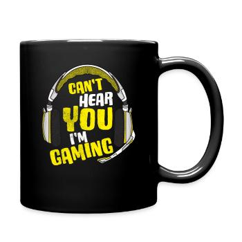 Je ne peux pas t'entendre, je joue - Mug uni - noir - Droite