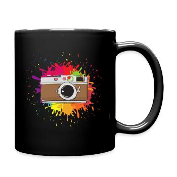 Fotograf Geschenk I Fotografie Kamera - Tasse einfarbig - Schwarz - Rechts