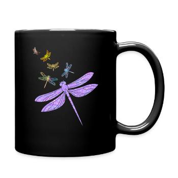 Dragonfly Wings - Full Colour Mug - black - Right