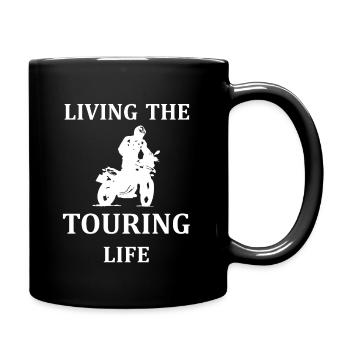 Bike Touring Tourer Motorcycle Biker Gift - Full Colour Mug - black - Right