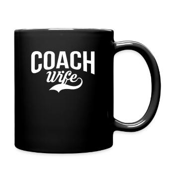 Coach Wife Fußball Trainer Ehefrau Frau - Tasse einfarbig - Schwarz - Rechts
