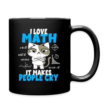 Mathematik Lehrer Studenten Katzen Geschenkidee - Tasse einfarbig - Schwarz - Rechts