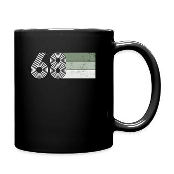 Vintage 1968 birthday 53 YEARS RETRO 68 green - Full Colour Mug - black - Right