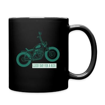 Motorbike Lover Bike Scooter Chopper - Full Colour Mug - black - Right