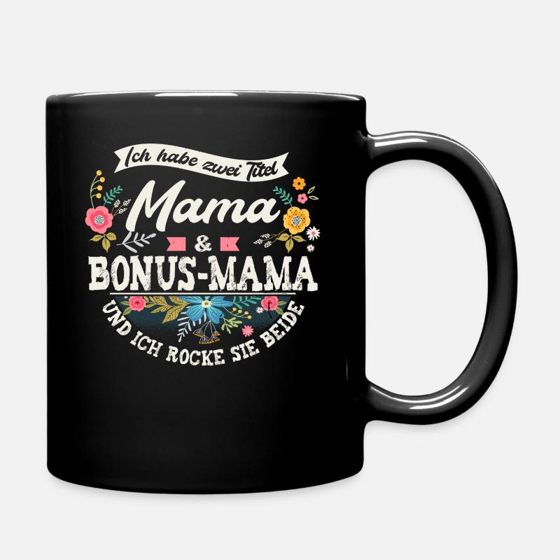 Stiefmama Bonus-Mama Geschenk - Tasse einfarbig - Schwarz