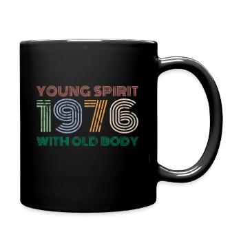 1976 retro - Full Colour Mug - black - Right