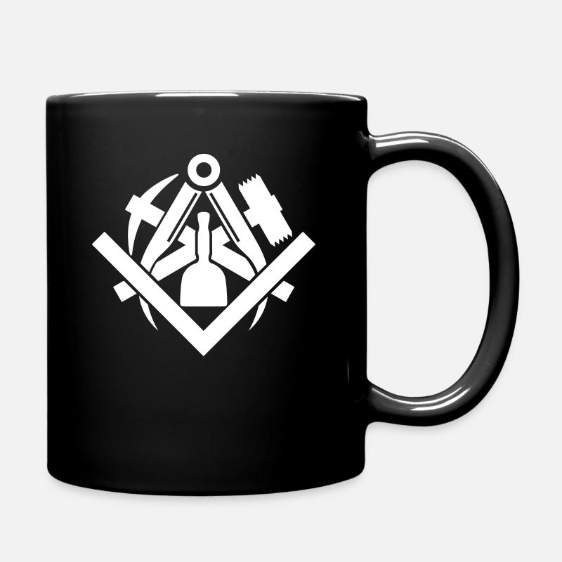 Steinmetz Zunftzeichen Steinbildhauer Steinmetze - Tasse einfarbig - Schwarz