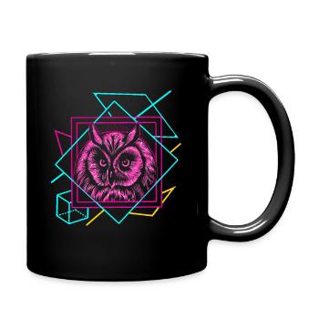 hibou - Mug uni - noir - Droite
