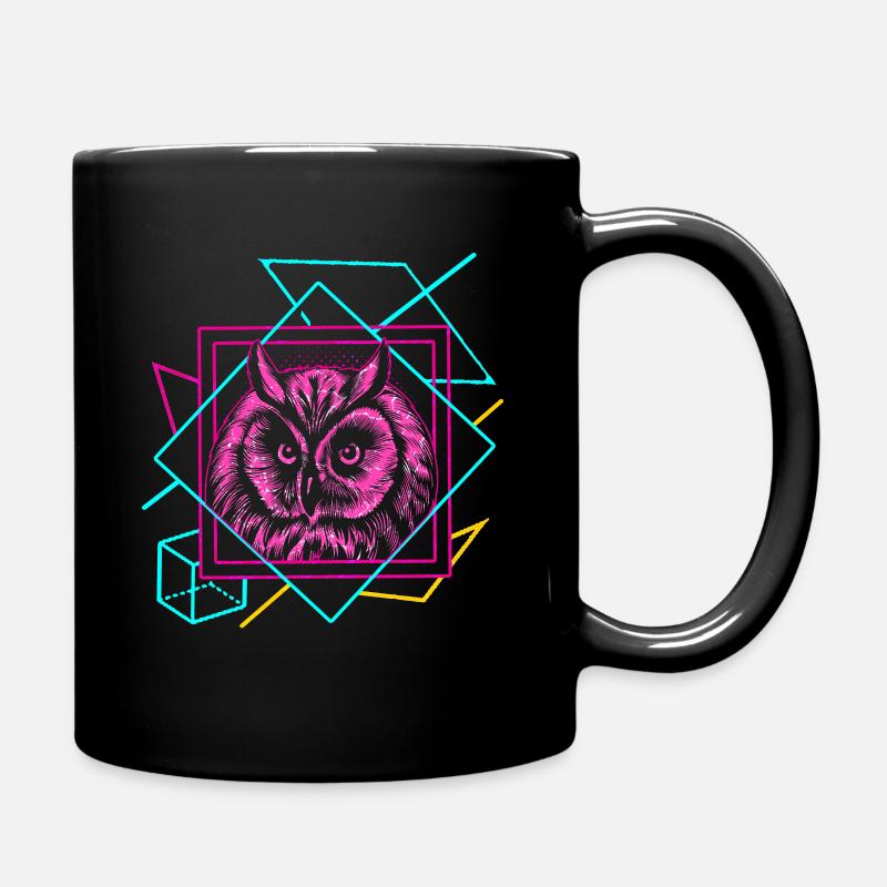 Eule - Tasse einfarbig - Schwarz