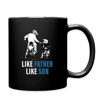 Motocross Vater und Sohn Fahrrad Motorrad Sohn Bik - Tasse einfarbig - Schwarz - Rechts