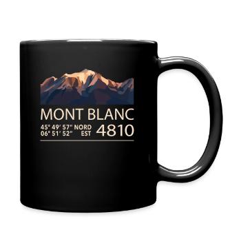 Tour Du Mont Blanc TMB Berg Frankreich Italien - Tasse einfarbig - Schwarz - Rechts