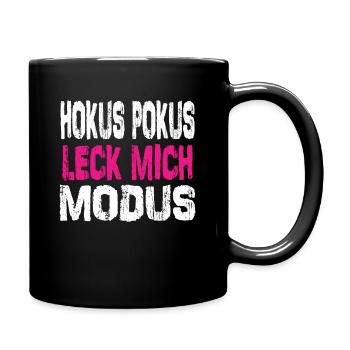 Hokus Pokus Damen - Hokus Pokus Leck Mich Modus - Tasse einfarbig - Schwarz - Rechts