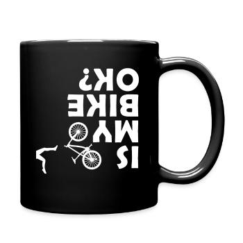Vélo Montagne/ Terrain VTT Cycliste Cadeau - Tasse einfarbig - Schwarz - Rechts