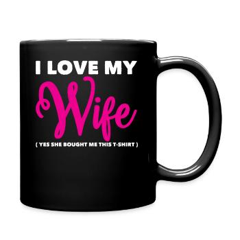 Ehemann Liebesfrau - Tasse einfarbig - Schwarz - Rechts