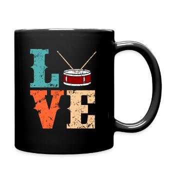 Tambours - Mug uni - noir - Droite