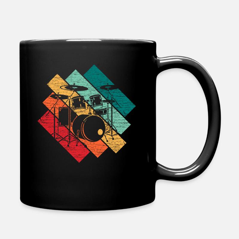Schlagzeug - Tasse einfarbig - Schwarz
