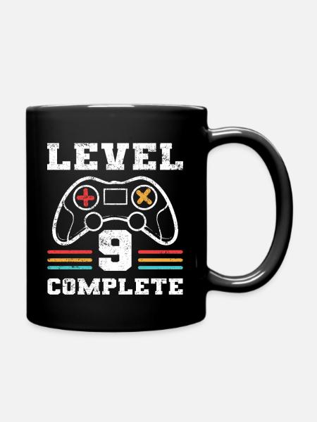 Birthday Level 9 Complete Gaming Controller - Full Colour Mug - black