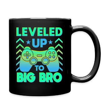 I will be big brother gift pregnancy - Full Colour Mug - black - Right