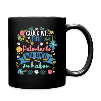Patentante Taufpatin Gdschenk - Tasse einfarbig - Schwarz - Rechts