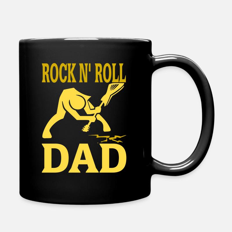 Daddy Rock - Enfärgad mugg - svart
